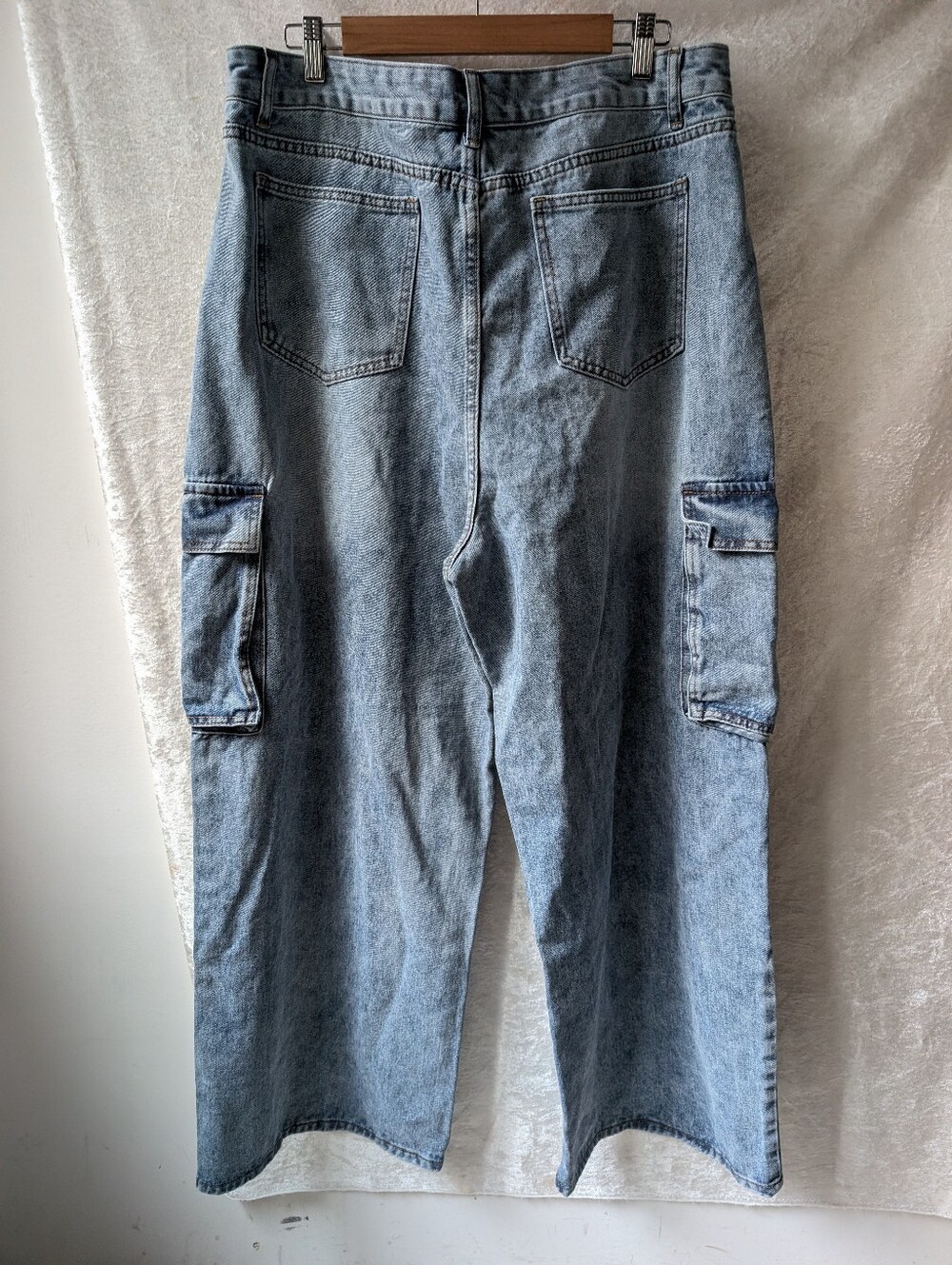 Cimuk XXL Wide Leg Cargo Jeans Nwt